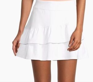 Lilly Pulitzer White Ida Knit Ruffle Skort Size L *NWOT Pickleball Tennis